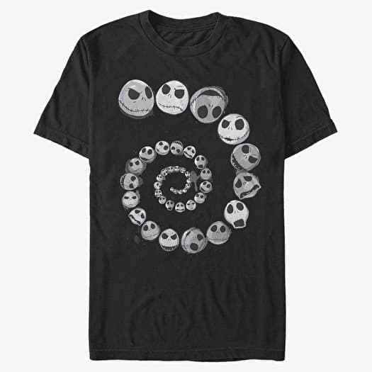 T-shirt Merch Disney Classics Nightmare Before Christmas - Jack Emotions Spiral Unisex T-Shirt Black