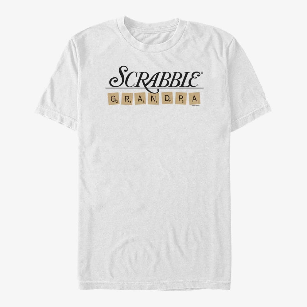 Trička Merch Hasbro Vault Scrabble - Scrabble Grandpa Unisex T-Shirt White