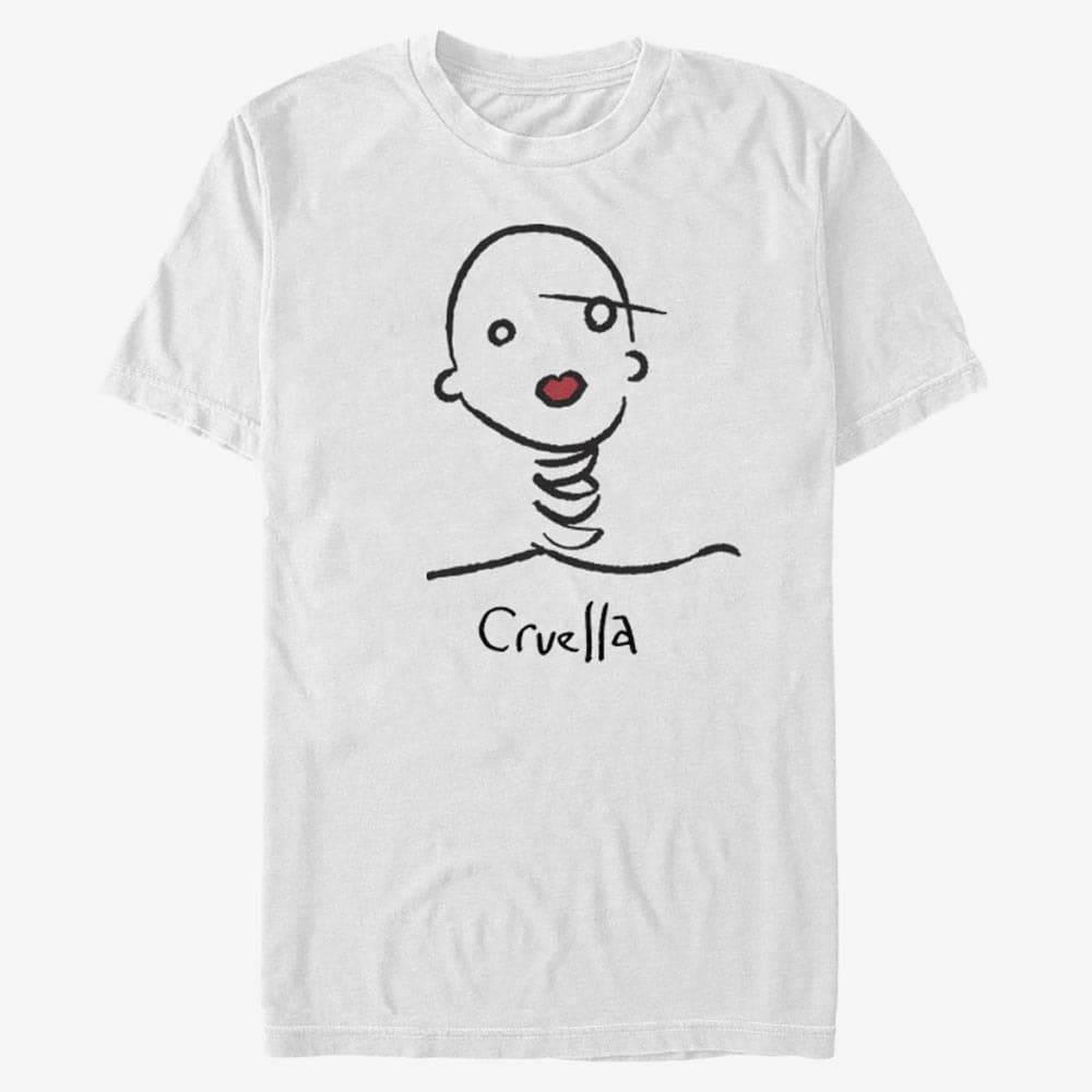 majice kratkih rukava Merch Disney Classics DNCA - CRUELLA DOODLE Unisex T-Shirt White