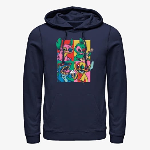 Sweatshirt Merch Disney Classics Lilo & Stitch - Grunge Stitch Unisex Hoodie Navy Blue