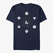 Merch Dungeons & Dragons - 6 DIE WITH METATRON GEOMETRY Unisex T-Shirt Navy Blue