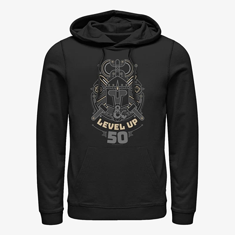 Sweatshirt Merch Dungeons & Dragons - Level Up Fifty Unisex Hoodie Black