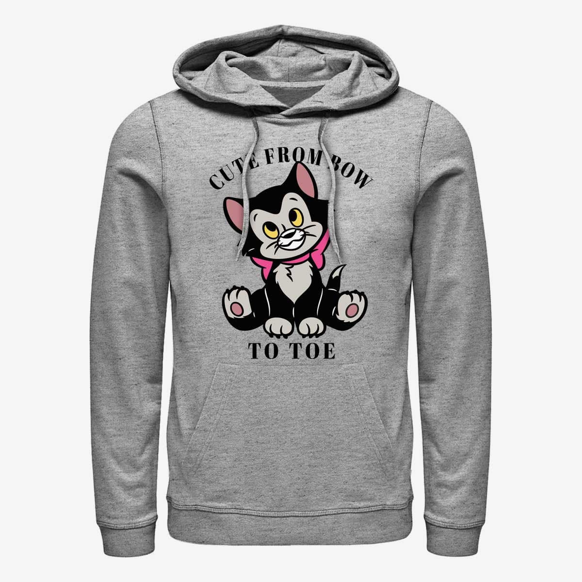 Sweatshirts Merch Disney Classics Pinocchio - Cute Figaro Unisex Hoodie Heather Grey