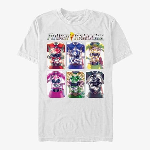 Tricou Merch Hasbro Vault Power Rangers - Power Rangers Holding Helmets Unisex T-Shirt White