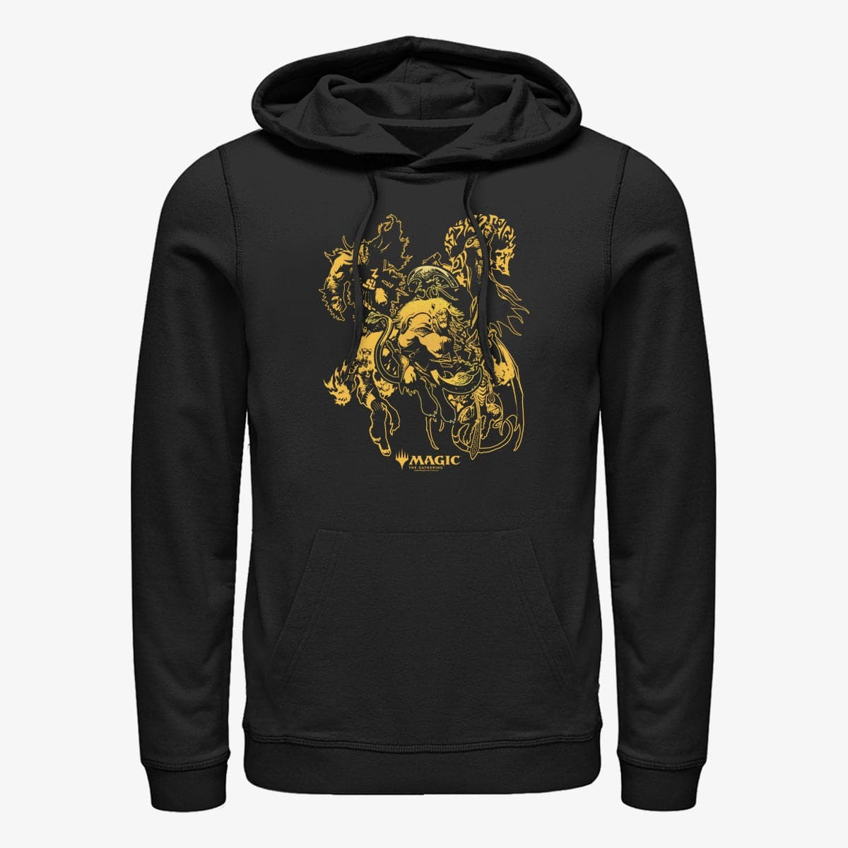 Mikiny Merch Magic: The Gathering - Magic Character Outine Unisex Hoodie Black