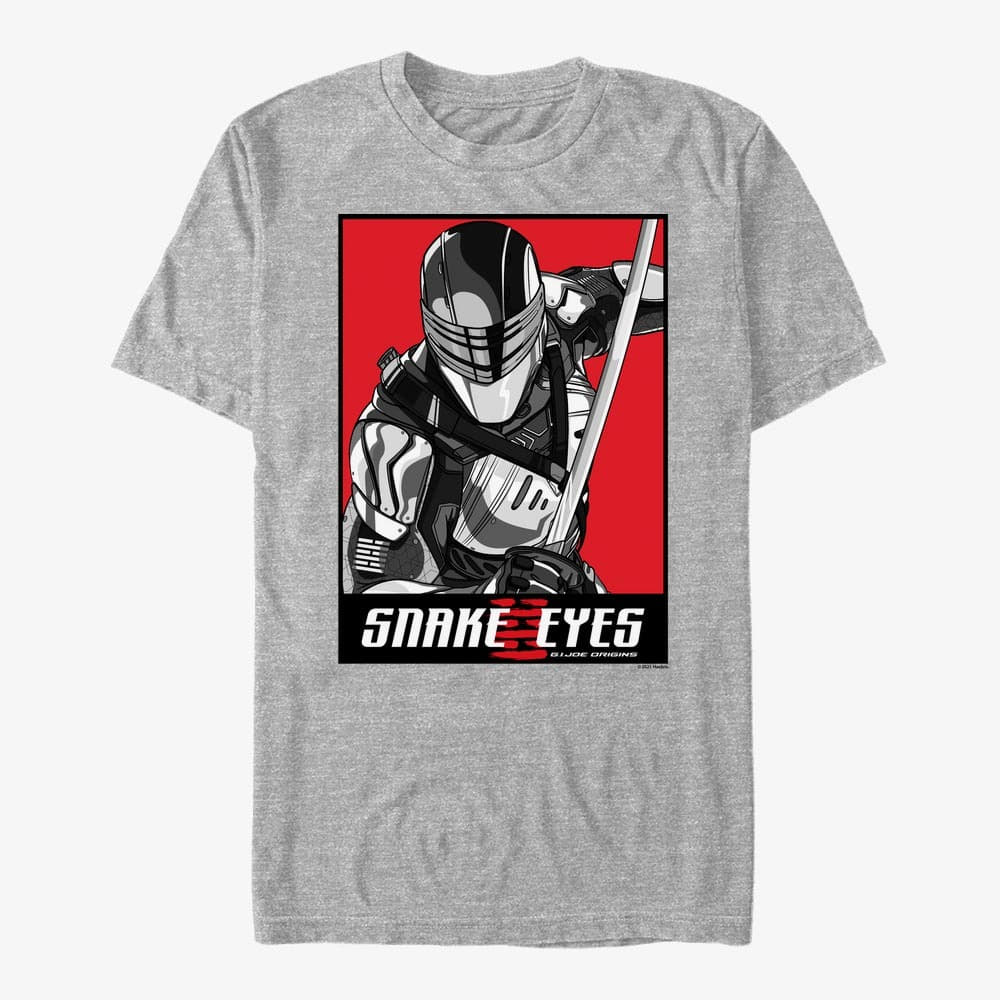   Μπλούζες Merch Hasbro Vault Snake Eyes - Minimal Snake Eyes Unisex T-Shirt Heather Grey