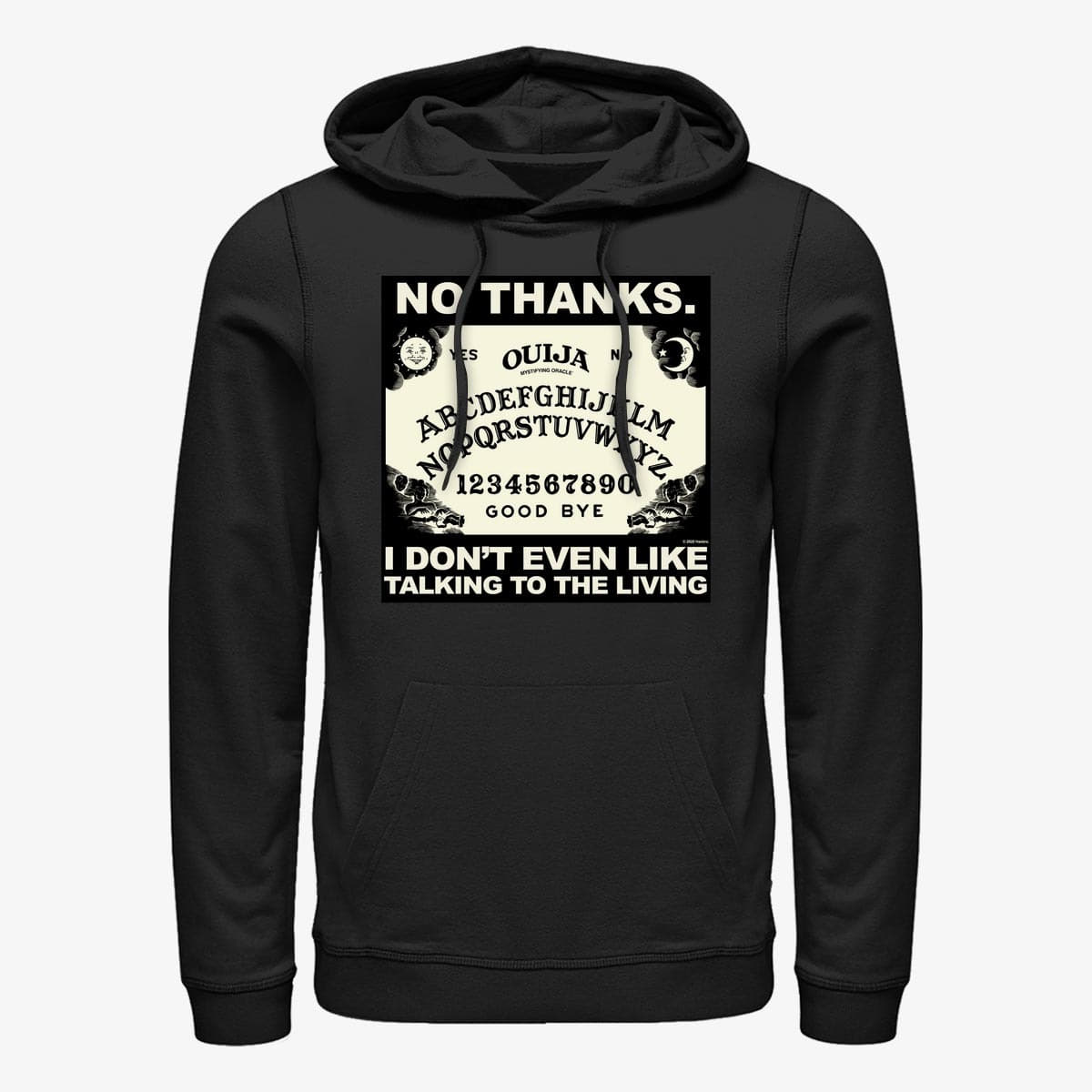Hoodies and sweatshirts  Merch Hasbro Ouija Board - No Thanks Unisex Hoodie Black