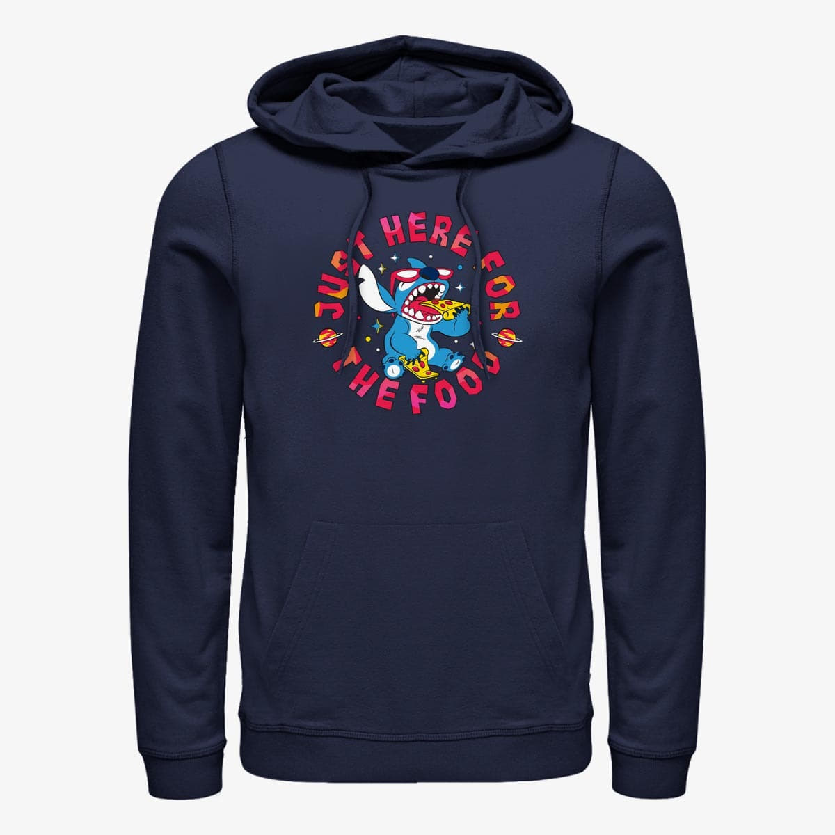 Kapuutsikud ja kampsunid Merch Disney Classics Lilo & Stitch - Stitch Pizza Unisex Hoodie Navy Blue