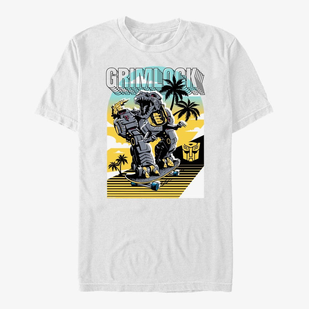 T-Shirts Merch Hasbro Vault Transformers - Grimlock Skater Unisex T-Shirt White