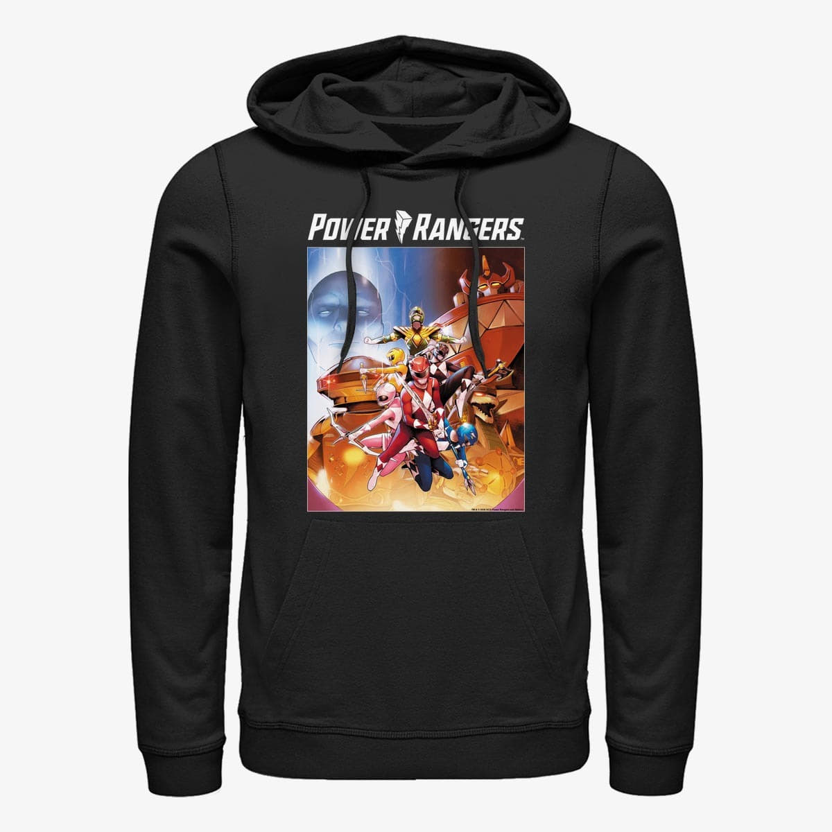 Hoodies and sweatshirts  Merch Hasbro Vault Power Rangers - Poster Unisex Hoodie Black