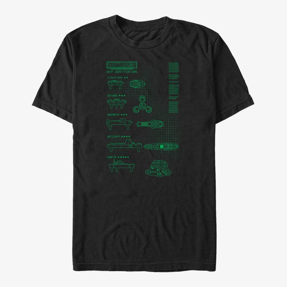 T-paidat Merch Hasbro Vault Battleship - SHIP IDENTIFICATIONS LCD Unisex T-Shirt Black