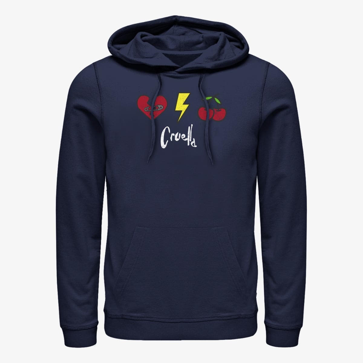 Dukserice Merch Disney Classics DNCA - Cruella Patches Unisex Hoodie Navy Blue