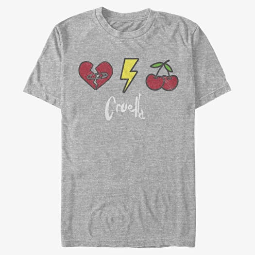 T-krekls Merch Disney Classics DNCA - Cruella Patches Unisex T-Shirt Heather Grey