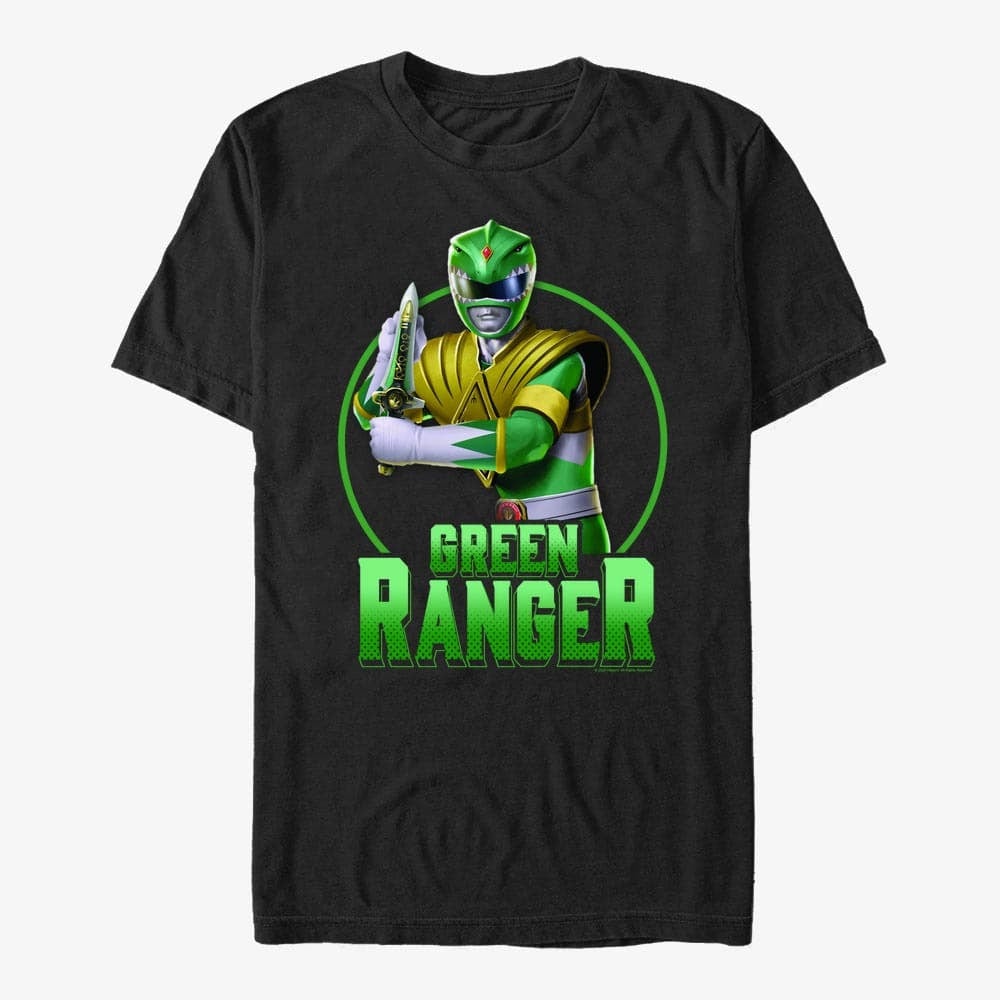 T-Shirts Merch Hasbro Power Rangers - GREEN Unisex T-Shirt Black