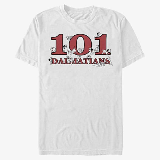 T-shirt Merch Disney Classics 101 Dalmatians - Logo Pups Unisex T-Shirt White
