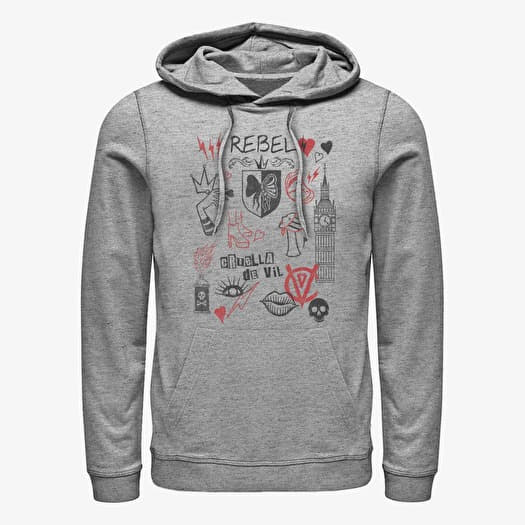 Mikina Merch Disney Classics DNCA - Rebel Queen Unisex Hoodie Heather Grey