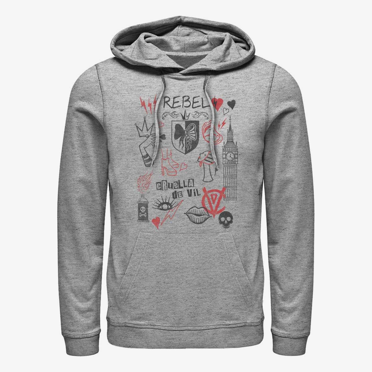 Dukserice Merch Disney Classics DNCA - Rebel Queen Unisex Hoodie Heather Grey