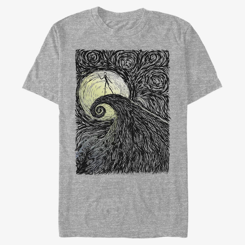 Camisetas Merch Disney Classics Nightmare Before Christmas - Spiral Hill Unisex T-Shirt Heather Grey