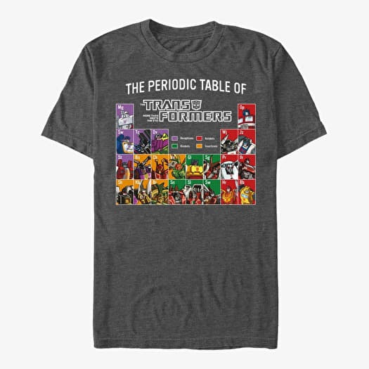 Maglietta Merch Hasbro Vault Transformers - Periodic Transformers Unisex T-Shirt Dark Heather Grey