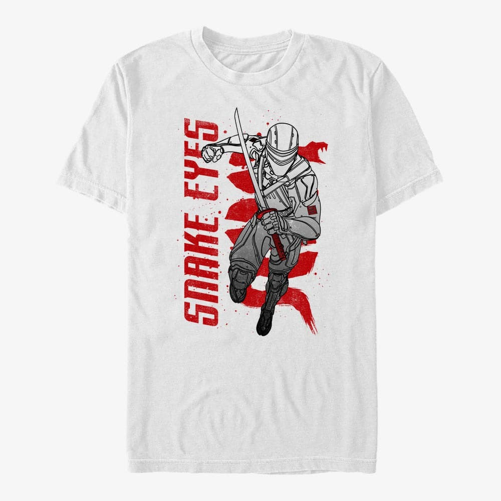 Trička Merch Hasbro Vault Snake Eyes - Line Art Snake Unisex T-Shirt White