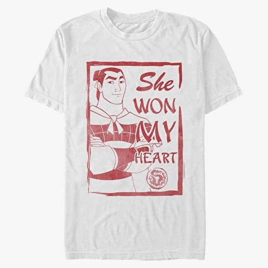 T-shirt Merch Disney Classics Mulan - Shang She Won My Heart Unisex T-Shirt White