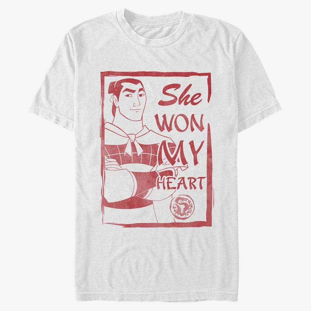 T-shirts Merch Disney Classics Mulan - Shang She Won My Heart Unisex T-Shirt White