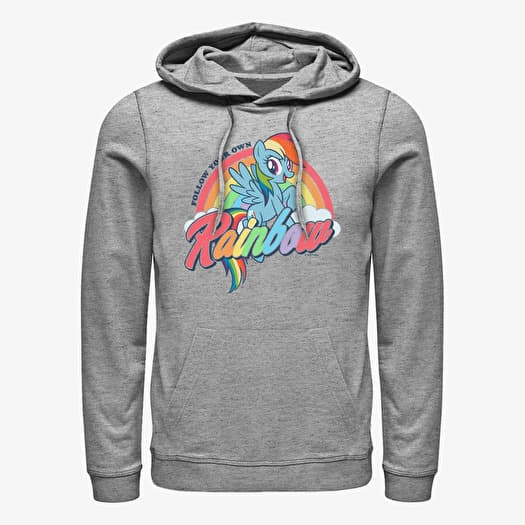 Mikina Merch Hasbro Vault My Little Pony - Rainbow Unisex Hoodie Heather Grey