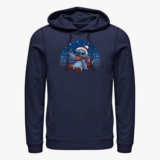 Sweatshirt Merch Disney Classics Lilo & Stitch - Snowing Stitch Unisex Hoodie Navy Blue