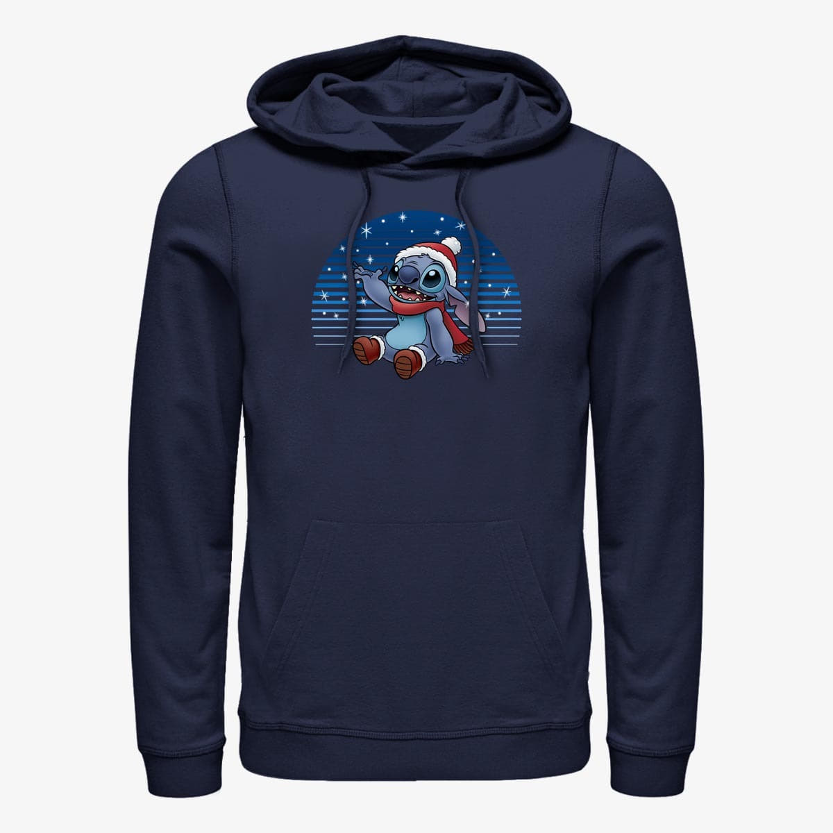 Sweatshirts Merch Disney Classics Lilo & Stitch - Snowing Stitch Unisex Hoodie Navy Blue