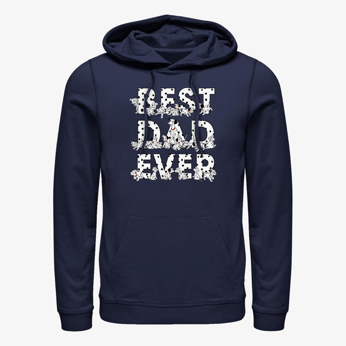 Dukserice Merch Disney Classics 101 Dalmatians - Pongo Best Dad Ever Unisex Hoodie Navy Blue