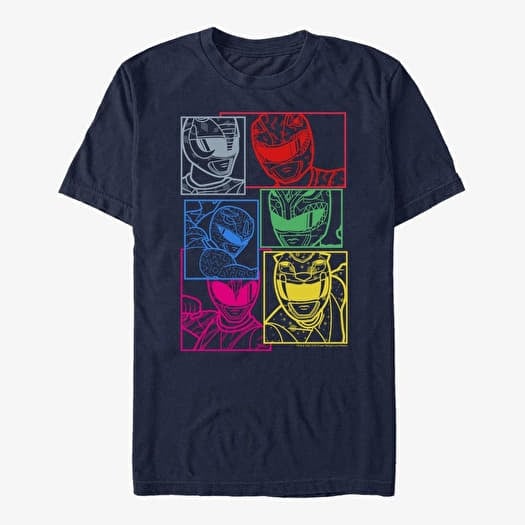 Tricou Merch Hasbro Vault Power Rangers - Street PowerRangers Unisex T-Shirt Navy Blue