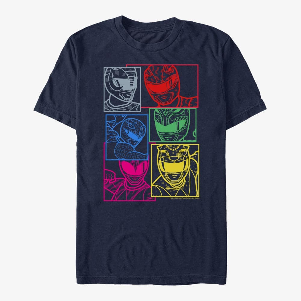 T-Shirts Merch Hasbro Vault Power Rangers - Street PowerRangers Unisex T-Shirt Navy Blue
