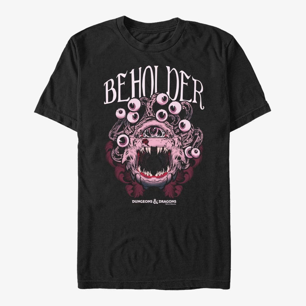 Trička Merch Dungeons & Dragons - Beholder Monster Icon Unisex T-Shirt Black