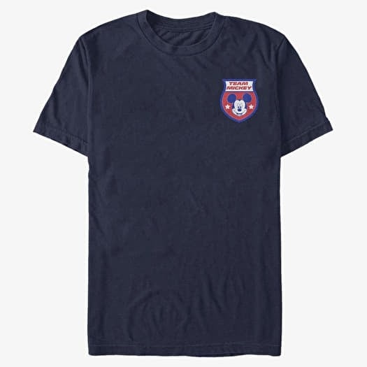 T-shirt Merch Disney Classics Mickey Classic - France Badge Unisex T-Shirt Navy Blue
