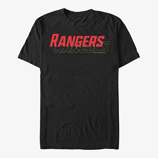 Tricou Merch Hasbro Vault Power Rangers - Rangers Stack Unisex T-Shirt Black