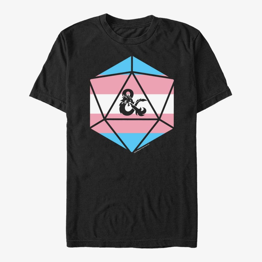Trička Merch Dungeons & Dragons - Trans Ampersand Unisex T-Shirt Black