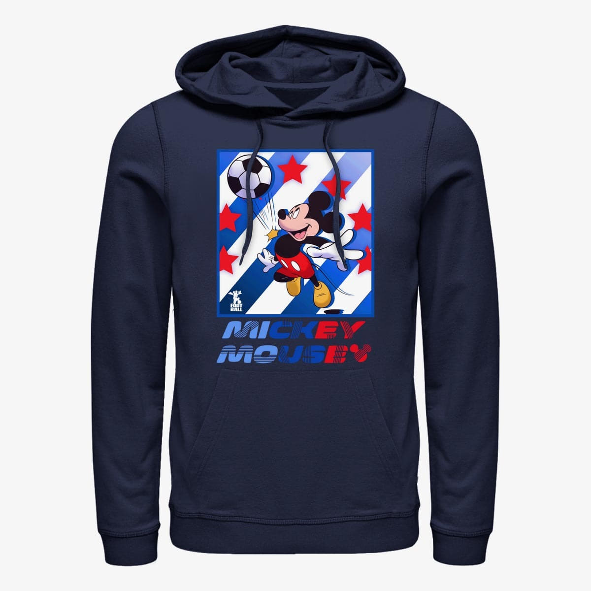 Sweatshirts Merch Disney Classics Mickey Classic Mickey Football Star Unisex Hoodie Navy Blue Queens