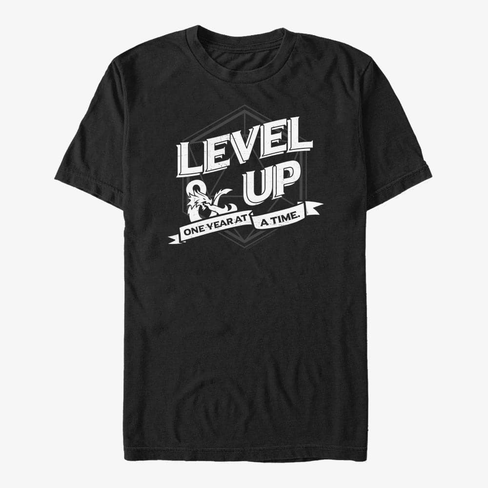 Magliette Merch Dungeons & Dragons - LevelUp DND Unisex T-Shirt Black