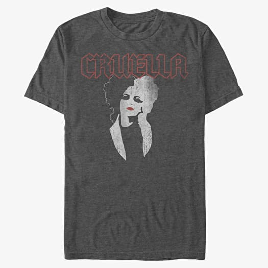 T-shirt Merch Disney Classics DNCA - CRUELLA ROCK T Unisex T-Shirt Dark Heather Grey