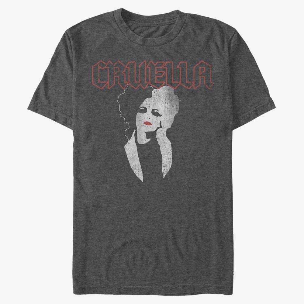 Tricouri Merch Disney Classics DNCA - CRUELLA ROCK T Unisex T-Shirt Dark Heather Grey