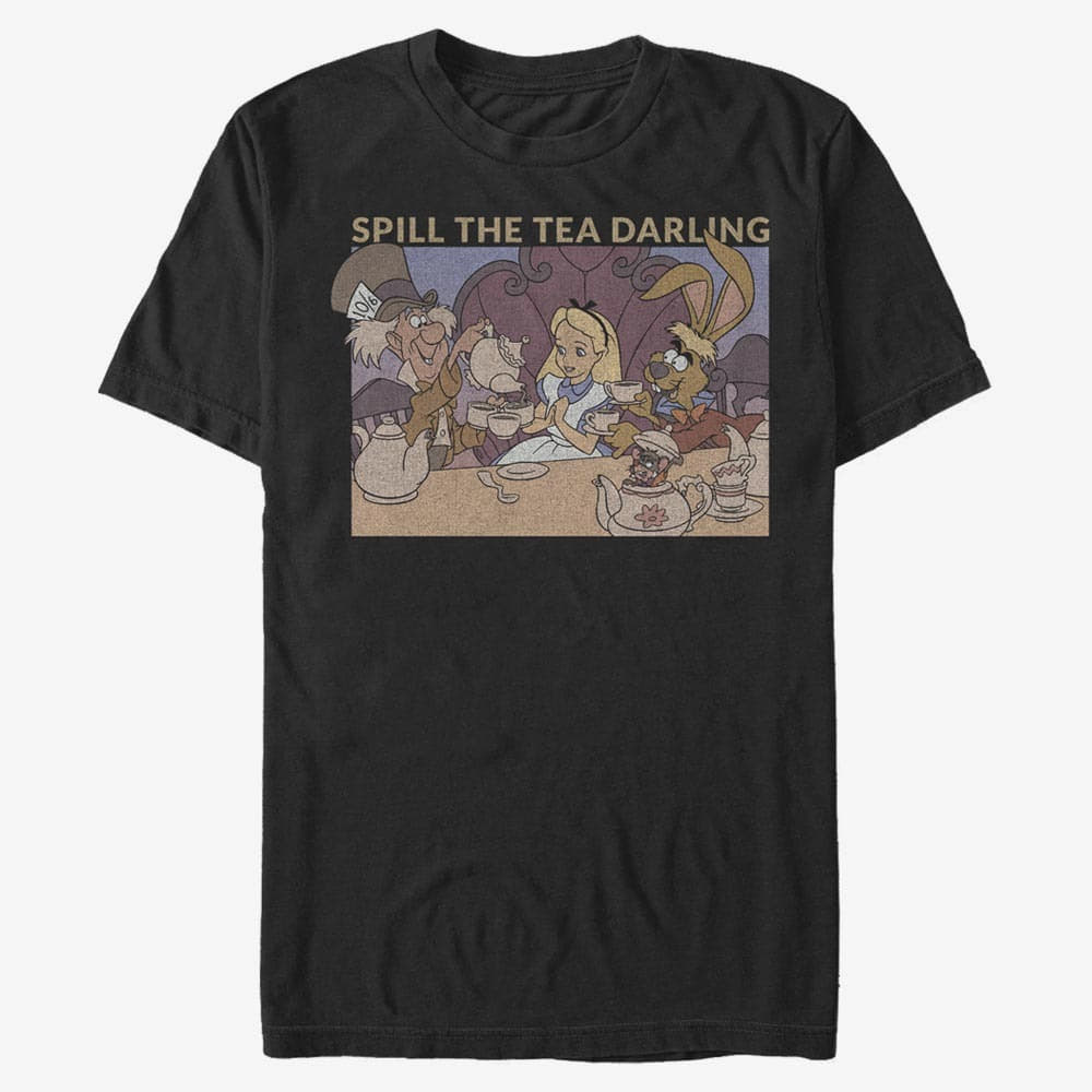 T-Shirts Merch Disney Classics Alice In Wonderland - Spill the Tea Unisex T-Shirt Black
