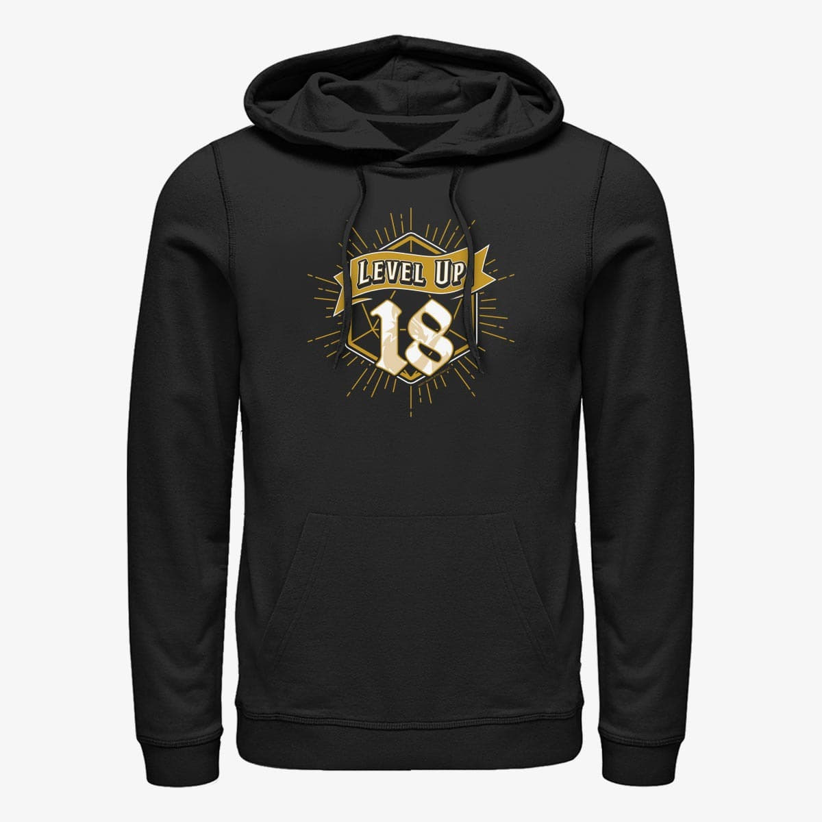 Толстовки та реглани Merch Dungeons & Dragons - Level Eighteen Unisex Hoodie Black