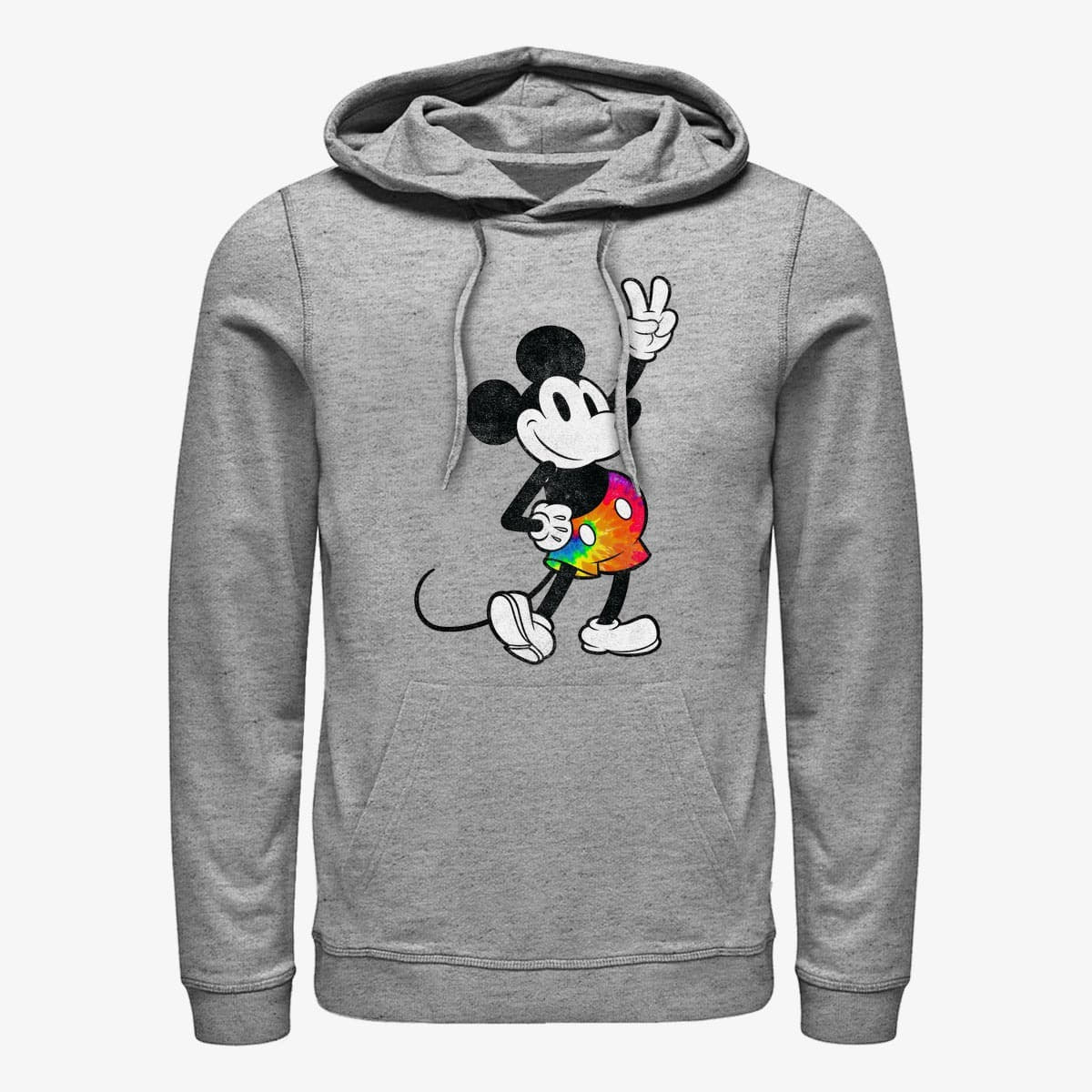 Hoodies and sweatshirts  Merch Disney Classics Mickey Classic - Tie Dye Mickey Stroked Unisex Hoodie Heather Grey