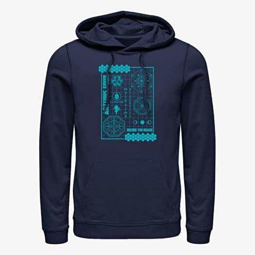 Sweatshirt Merch Disney Classics Artemis Fowl - Artemis Fowl Schematic Unisex Hoodie Navy Blue