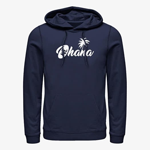 Majica Merch Disney Classics Lilo & Stitch - STITCH SILLHOUETTE OHANA Unisex Hoodie Navy Blue