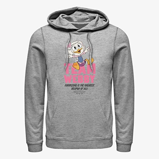 Sweatshirt Merch Disney Classics Ducktales - Team Webby Pink Unisex Hoodie Heather Grey