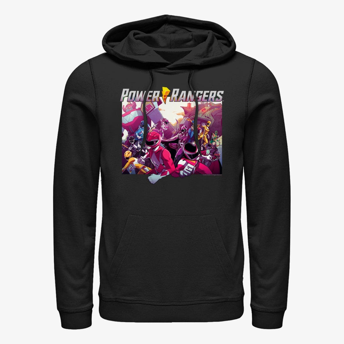 Sweatshirts Merch Hasbro Vault Power Rangers - Power TeamUp Unisex Hoodie Black