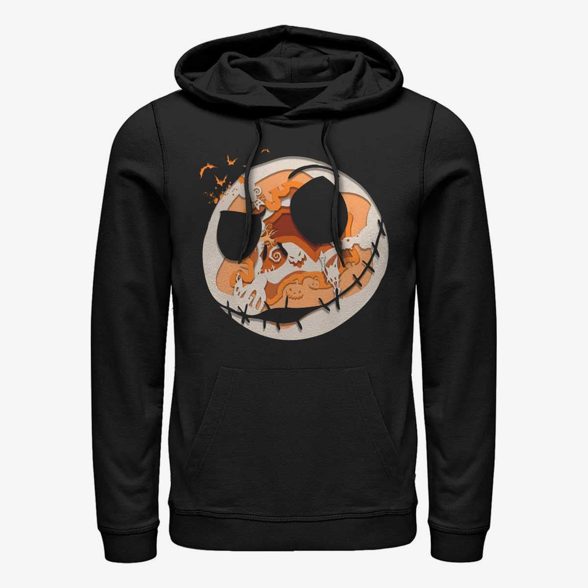 Sweatshirts Merch Disney Classics Nightmare Before Christmas - Paper Halloween Unisex Hoodie Black