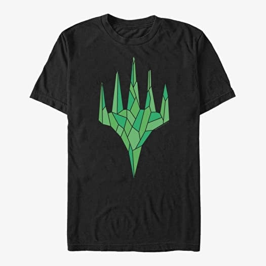 T-shirt Merch Magic: The Gathering - Green Crystal Unisex T-Shirt Black
