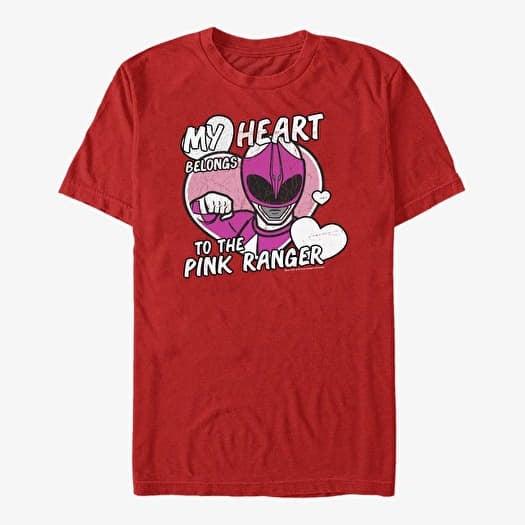 Μπλουζάκι Merch Hasbro Vault Power Rangers - Heart Belongs to Pink Ranger Unisex T-Shirt Red